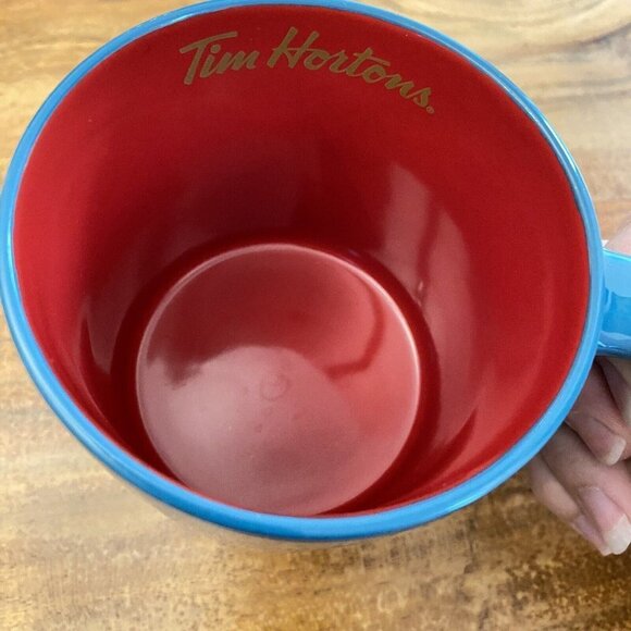Tim Hortons Bears Limited Edition No. 017  Ceramic Coffee Mug 2017 Blue And Red - Picture 6 of 14
